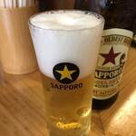 魂の中華そば - サッポロラガー（500ml）650円