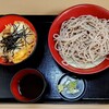 名代 富士そば - 2023/10月上旬。ミニ炭火親子丼セット、もり付。