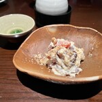 Gomi - 渋皮栗と奈良漬、トマト、チーズの白和え