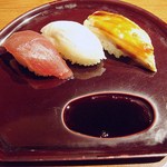 焼津グランドホテル - その場で握ってくれる夕食のおすしですｗ　