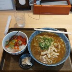 こだわり製麺 森友製麺所 - 料理写真:マグロユッケ丼とカレーうどん（大盛）