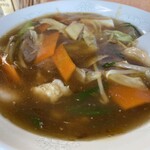 九龍 - とろみのついた醤油ベーススープのチャンポン
            ＊印麺セットで注文しました