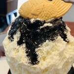 こひる庵 - ブラックココアのトッピング　白と黒のコントラストが素敵