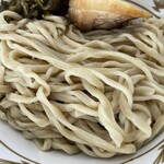 ラーメン もっけだの - 『青唐味噌つけ麺ニンニク野菜マシマシ+ネギ』の麺