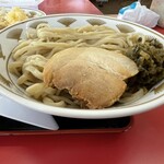 ラーメン もっけだの - 『青唐味噌つけ麺ニンニク野菜マシマシ+ネギ』の麺丼