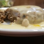 キッチン ブルー グローブ - 横から、小さめだが、結構分厚いです