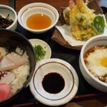 わらじや - 天ぷら ちらし定食  1460円＋税