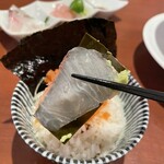 酒肴場 屯 - 真鯛昆布〆