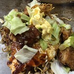 Okonomiyaki Hirano - ソバライス、チキン南蛮、2種のタルタルソース