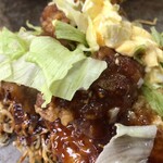 Okonomiyaki Hirano - レタスのシャキシャキ