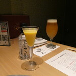 やきにく九 - 手前が最初に出てくるコーンのスープ