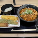 はなまるうどん - 痺辛麻婆うどん　おともごはん付き