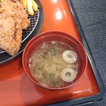ふじやからあげ - みそ汁
