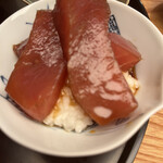 日本料理 太月 - 量少なめコース２３１００円。づけ鮪。キハダマグロをこんなに美味しく仕上げるとは！！