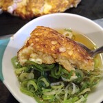 喃風 - 明石風たこ焼をダシに浸けていただきます♪