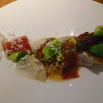 アニエルドール - 魚料理　スズキのポワレとシュークルート