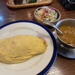 華麗亭 - 料理写真:オムカレー(ランチセット)