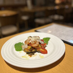 タベルナ デル ヴィットリオ - 小エビと揚げナスのカポナータはエビがぷりぷり