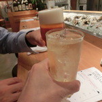 浪花ろばた 頂鯛 - 久々の乾杯だぁ～☆