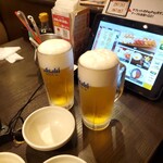 しゃぶ葉 - セルフは面倒なので生ビールは２杯(*´σｰ｀)ｴﾍﾍ