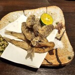 朝伊名 - メヒカリの唐揚げ