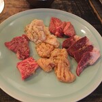 満月 - マスターに好みを伝え盛り合わせを作って頂きました。左の2つはマスターのオススメ