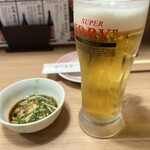 Iwate Umaimon Gottsuoya - お通しと生ビール
