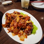 KOREAN DINING 長寿韓酒房 - 海老とイイダコの辛炒め