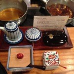 料理旅館・天ぷら吉川 - 大根おろし、塩山椒、醬油、塩