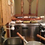 京・富小路 天ぷら吉川 - 食材とおかめの面