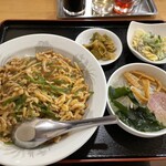 中華 麺琢 - チンジャオ丼セット1,050円