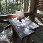 離山房 - ジョンが座っていた席に私も座りました(^o^)