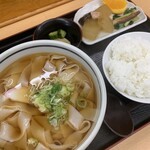 おかだうどん - きしめん定食　¥700