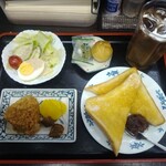定食ラーメン やおや - 提供品(サービスメニュー500円税込)