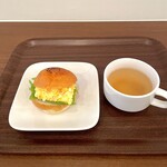 Morinokobuta - プチパンサンドセット 
                      ベーコンとゆで卵のプチパンサンド、スープ、
                      コーヒー（ドリンク）のセット。