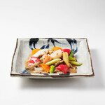 Stir-fried 3 types of Seafood with XO sauce