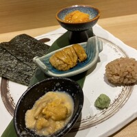 品川 鮨まつもと - 雲丹食べ比べ