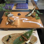 郷土料理ともん - 鮎の塩焼き・小魚の甘露煮など