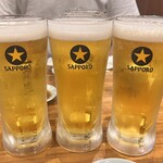 炭火焼肉ホルモンさわいし - 生ビール649円