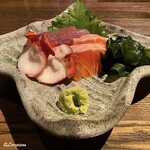 Hino Yama - 鉢鮪の赤身､三陸産の茹で蛸に姫神サーモンの造り