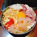 おがた - ミックスお好み焼き(いか、えび、豚、チーズ)(1,089円)