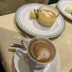 イタリアンレストランアンジェロ - デザート(クレームキャラメル)+コーヒー