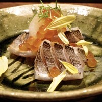和食しんくろ - 炙りカマス 土佐醬油 いくらおろし