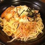味の天徳 - 酢・ラー油を４周かけて豪快に混ぜましょう！