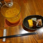 お料理とお酒 実りや - みかん酒＆お通し