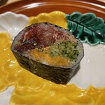 銀座 しのはら - 赤身漬け　中トロ　すき身にべったら　ウニ　きゅうり