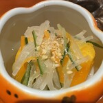 銀座 しのはら - 柿の器に柿なます