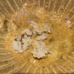 銀座 しのはら - ウニソースにご飯投入