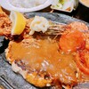 やまぐちさん - エビフライとハンバーグ定食