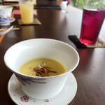 松石 - とうもろこしとむきそばの冷製スープ